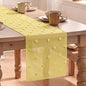 Artoid Mode Light Yellow Pom Pom Tulle Table Runner, Seasonal Spring Summer by ArtoidMode