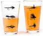 Black Lantern Set of 2 Pint Glasses - Fly Fishing Beer Glasses 16oz. Pint Glass Set