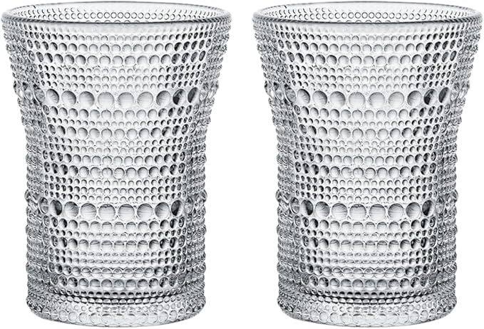 Polka Dots Glass Coffee Mug | 2-Pack 301-400ml | No Sleeve, Heat-Resistant by Boxonly