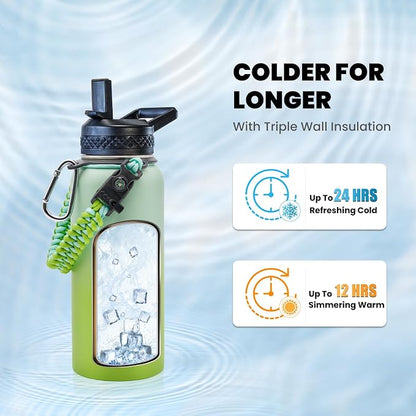 RAYMYLO Insulated Water Bottle 32 oz, Triple Wall Vacuum Stainless Steel | - Image 2