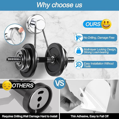 Suction Cup Hooks for Shower, No Drill Towel Hooks for Bathrooms | Shower Hooks - Image 4