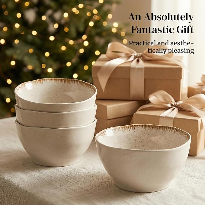 DOWAN 30 OZ Soup Bowls, Large Cereal & Salad Bowl Set of 4, Deep Bowl - Image 8