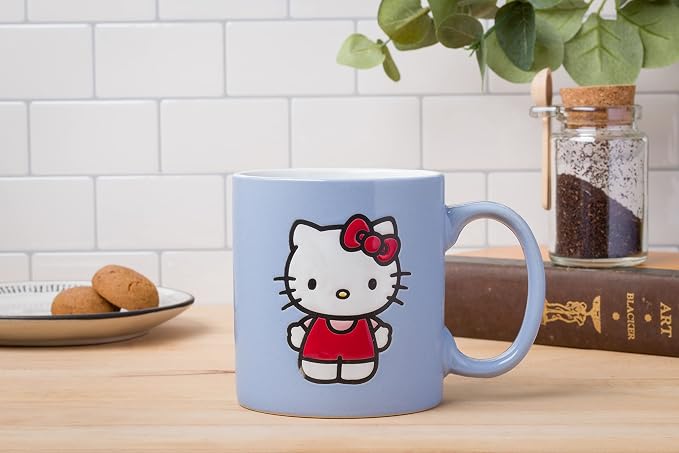 Silver Buffalo Sanrio Hello Kitty, Wax Resist Ceramic Pottery Mug, 20oz | 0.59 - Image 7