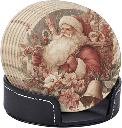 Vintage Christmas Santa Claus Coasters - Image 2