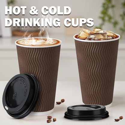 16 oz Insulated Disposable Paper Coffee Cups - Image 7