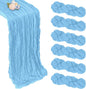 35 Pack Baby Blue Cheesecloth Table Runner 35 x 120 Inch by Pepmily