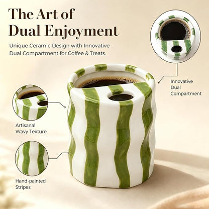 Espresso Cups Ceramic Coffee Mug Series European Striped Dot Coffee Cup And - Image 3
