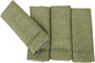 Grelucgo Set of 4 Handcrafted Solid Sage Green Color Dinner Napkins, by Grelucgo