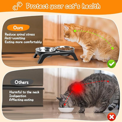 Elevated Dog Bowls for Small Dogs, 3” High Raised Dog Bowl Stand - Image 3