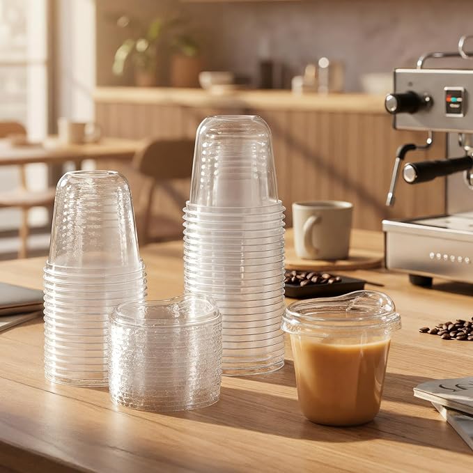 Baderke 50 Pcs Round Bottom Plastic Cups - Image 2