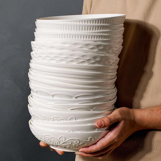 Pasta Bowls 32oz, Ceramic Large Salad Bowls Set Serving Bowl of 4 - Image 7