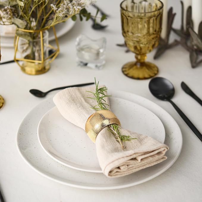 Lallisa 36 Pcs Gold Napkin Rings Bulk Metal Classic Brass Napkin Ring Holders - Image 6