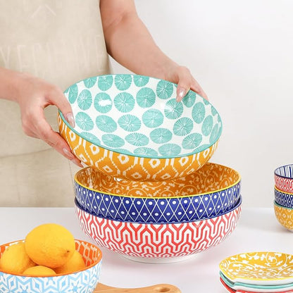 Selamica 9.5" Serving Bowls, 60 OZ Large Salad Bowls Set of 3 - Image 6