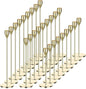 27 Pack Candles Holder, 9 Sets Taper Candlestick Holders Fit 0.75 Inch Thick Pillar Candles, Long Candle Sticks Centerpiece Decor for Home Wedding Dinning Party Anniversary(Gold)