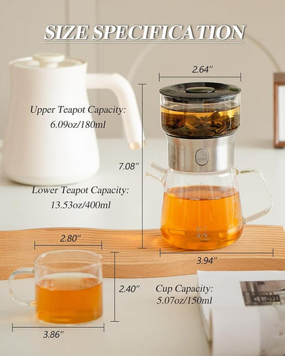 ZENS Modern Glass Infuser Pot Set - Image 3