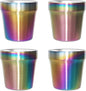 Stainless Steel Cups 4 Pack 6oz Double Walled Insulated Cups Stackable Travel by Youda