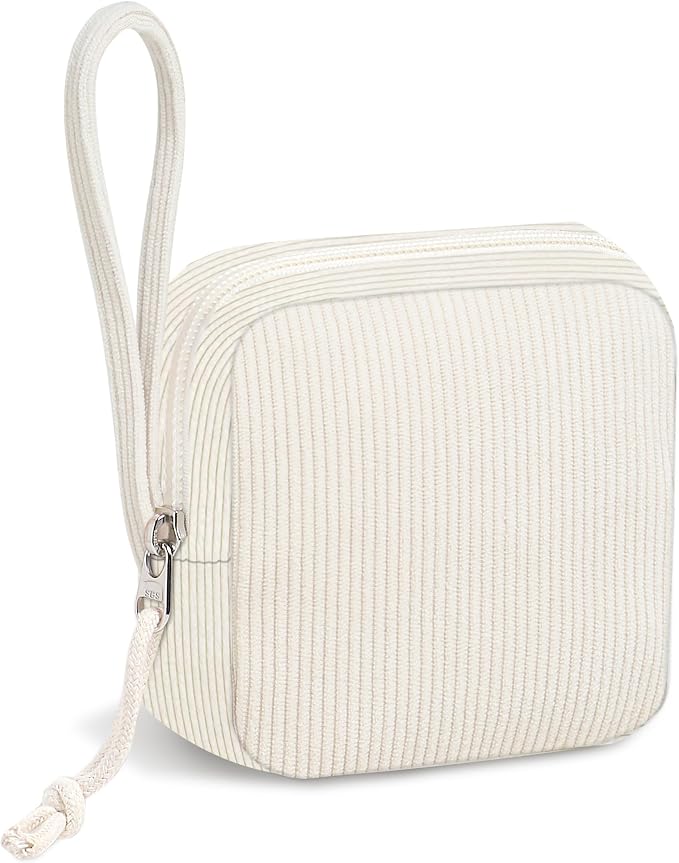 Corduroy Period Pouch for Women, Cute Sanitary Pad Pouch by CetyVoyie