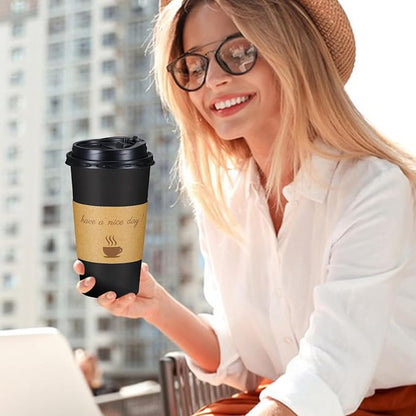 Lamosi 20 oz Coffee Cups 50 Pack, Disposable To Go Paper Cups - Image 4