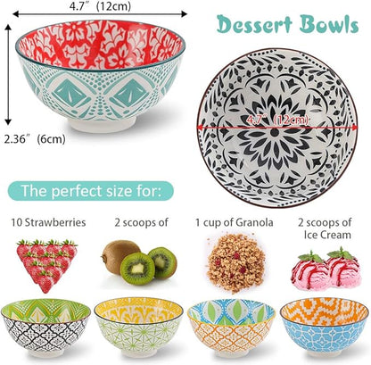 AHX Porcelain Dessert Bowls Cereal bowl - Image 2