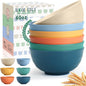 Unbreakable Large Wheat Straw Bowls 60 OZ Salad Bowls by HOMIENLY