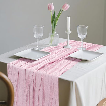 6 Pack Cheesecloth Table Runner 10Ft Christmas Gauze Boho Table Runners - Image 5