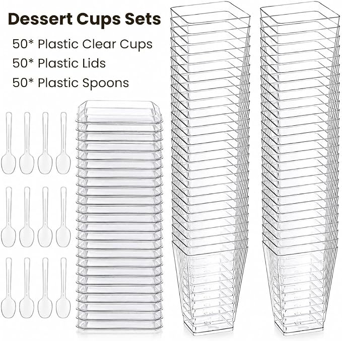 CALVERO 50 Pack 5oz Dessert Cups - Image 5