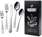 VANDBAO Silver Flatware Cutlery Silverware Set 20 Pieces, Stainless Steel by VANDBAO