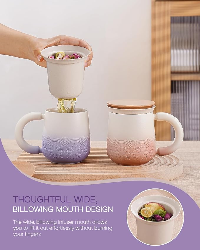 ZENS Tea Mug with Infuser and Lid - Image 3