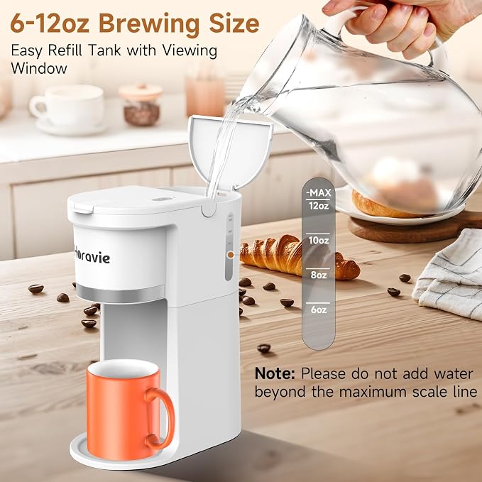 Small Single Serve Coffee Maker, One Cup Coffee Machine - Image 6