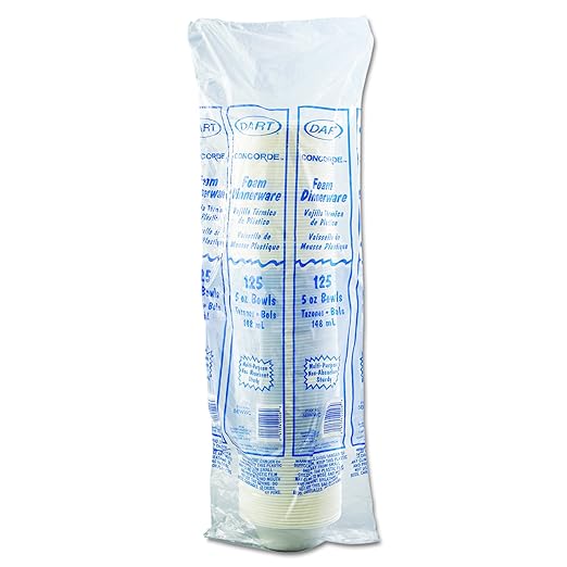 Dart 5BWWC 5-6 oz White Unlaminated Foam Bowl - Image 2