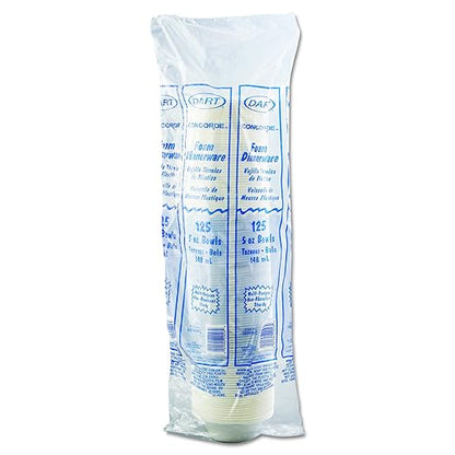 Dart 5BWWC 5-6 oz White Unlaminated Foam Bowl - Image 2