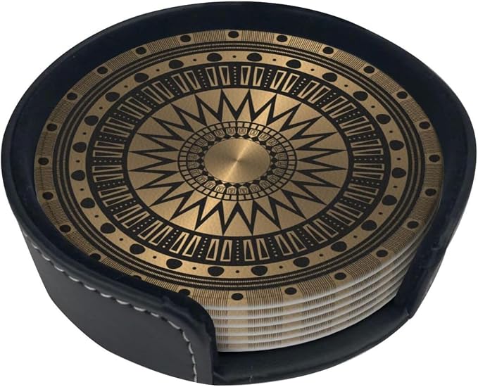 Drink Coasters with Holder Stand Set of 6 - Image 6