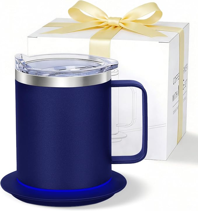 Self Heating Coffee Mug, USB Heated Coffee Mug Warmer Set by ZhengluTechnology