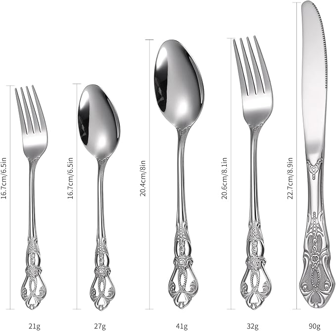 Retro Royal Silverware Silver Flatware Set - Image 5