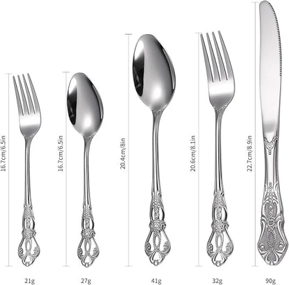 Retro Royal Silverware Silver Flatware Set - Image 5
