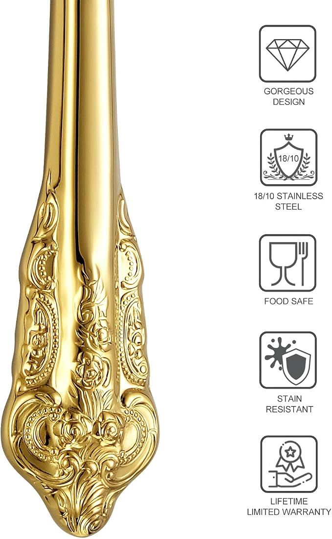 Gorgeous 4-Piece 6.9-Inch 18/10 Gold Butter Spreader Set | 18/10 Stainless - Image 5