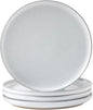 Ceramic Dinner Plates Set of 4,Stoneware 10 Inch,Microwave,Dishwasher and Oven Safe,Porcelain Dessert Plates for Pasta,Salad and Steak,Dishes Set for Kitchen,Scratch Resistant,White
