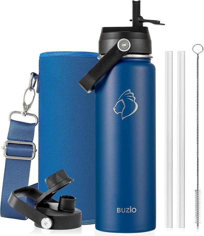 BUZIO 24 oz Insulated Stainless Steel Water Bottle by BUZIO