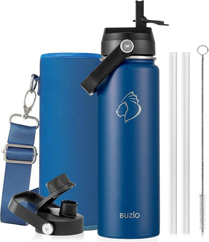 BUZIO 24 oz Insulated Stainless Steel Water Bottle by BUZIO