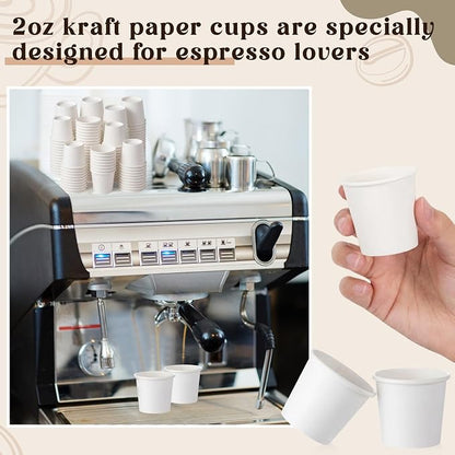 400 Pack 2oz Mini Coffee Cups Disposable Paper Cups Hot or Cold Beverage Cup - Image 5