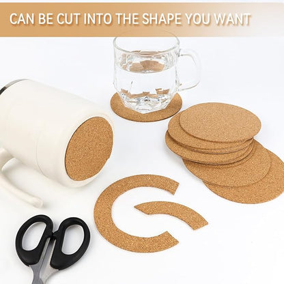 Tenalleys 10 Pack Round Cork Coasters, DIY Coasters & Craft Accessories - Image 5