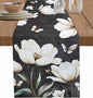 Farmhouse Floral Table Runners 72 Inches Long, Cotton Linen Fabric Table Runner by Edwiinsa