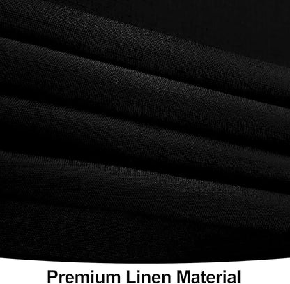 Smiry Rectangle Table Cloth Linen Textured, Waterproof Spillproof Anti-Wrinkle Burlap Tablecloth, Washable Decorative Fabric Table Cover for Dining, Party, Banquet, 60 x 120 Inch, Black