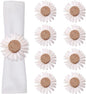 wonlex Sunflower Napkin Rings Set of 8, Handmade Faux Daisy Napkin Ring by wonlex