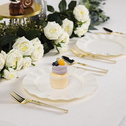 72 Pack Ivory Plastic Plates, Thanksgiving - Image 6
