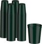 PartyPrints 100 Pack 16 oz Dark Green Reusable Blank Plastic Cups, Stadium Cups by PartyPrints