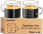 4 Oz Espresso Shot Cups Set of 2 Double Spout by SENTVEND