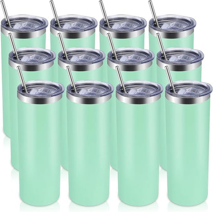 Volhoply 12 Pack Skinny Tumblers by LiveFully%EF%BC%8CDrinkFreely%E2%80%94KeepGoingwithVolhoply%EF%BC%81