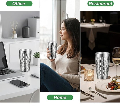 4Pcs Stainless Steel Double Wall Cups, 16 oz Insulated Tumbler - Image 7