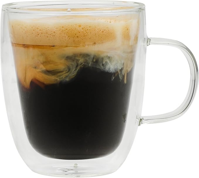 Mr. Coffee Retro Machiatto Large 16 Ounce Insulated Double Wall Glass Coffee & - Image 5